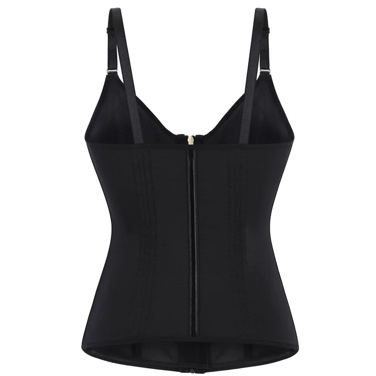 Qinelle waist trainer vest inner hook-and-eye closure detail