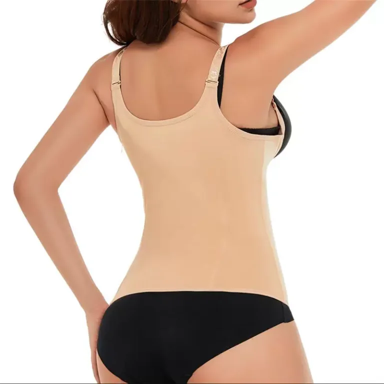 Qinelle nude open-bust waist trainer vest back view
