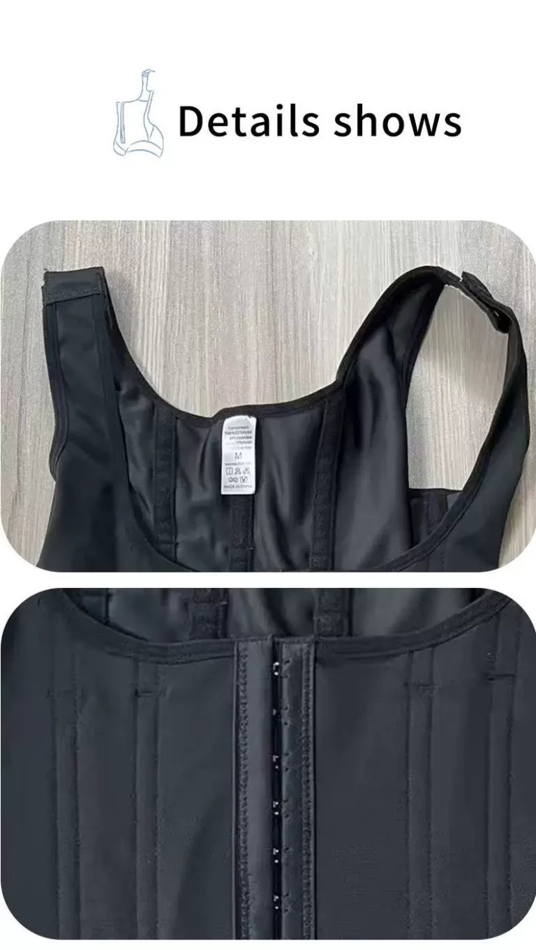 Front hook closure and adjustable shoulder strap details