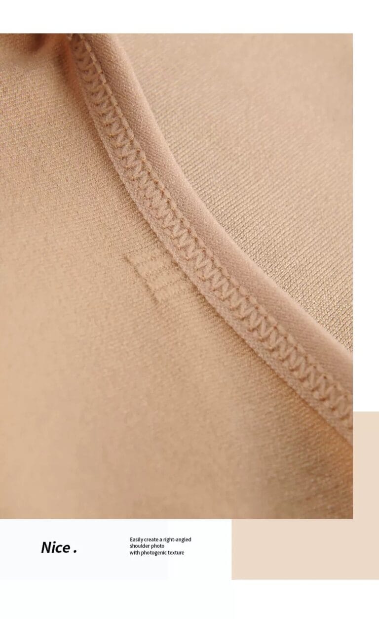 Qinelle seamless spaghetti-strap brief shaping bodysuit - Seam and fabric texture close-up; English text overlay