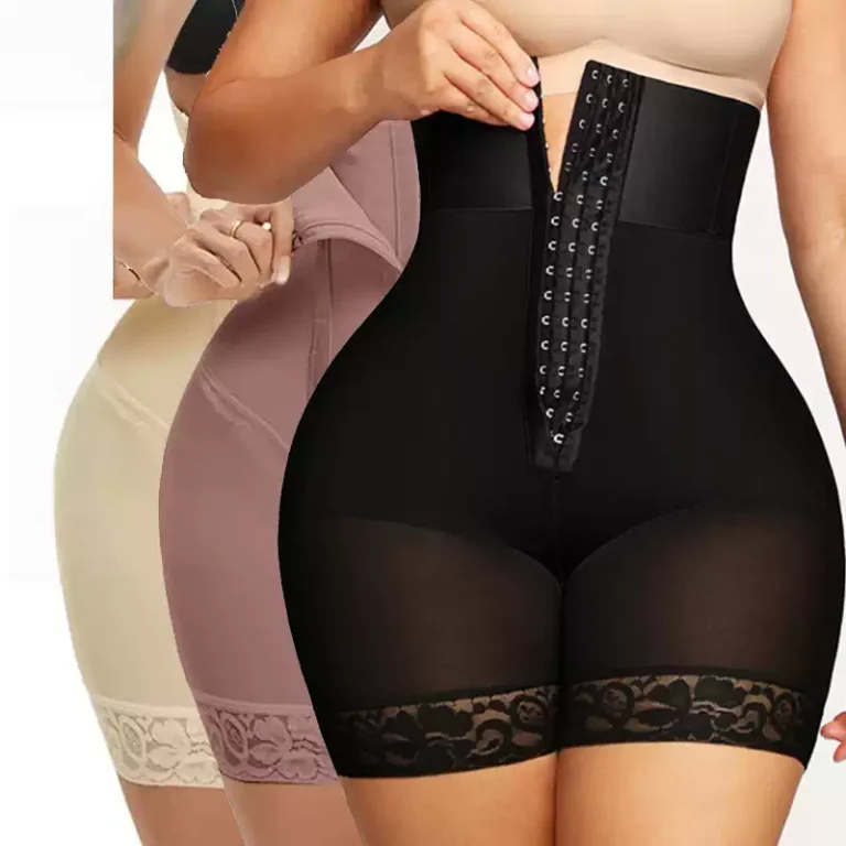 Qinelle high-waist front-hook shaping shorts color group view