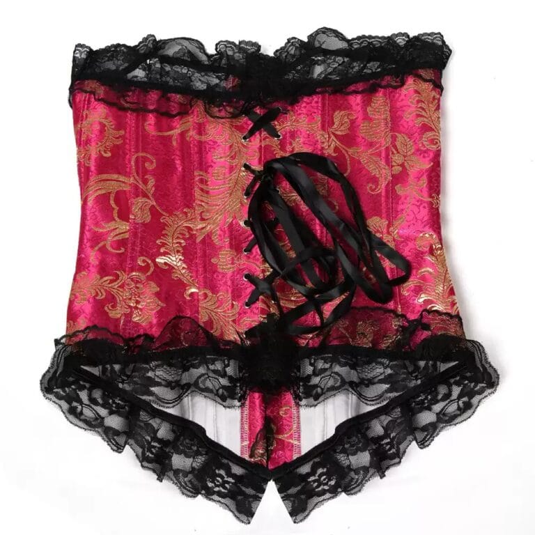 Fuchsia lace-up back view