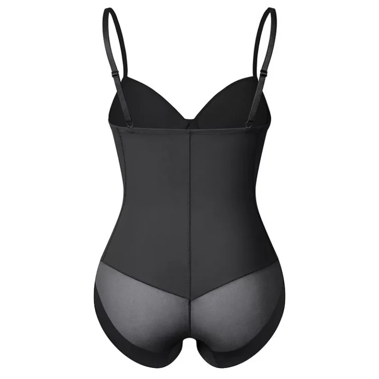Qinelle built-in bra shaping bodysuit black product back