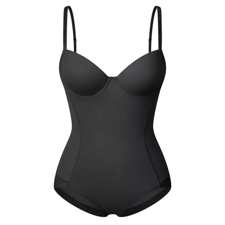 Qinelle built-in bra shaping bodysuit black product front