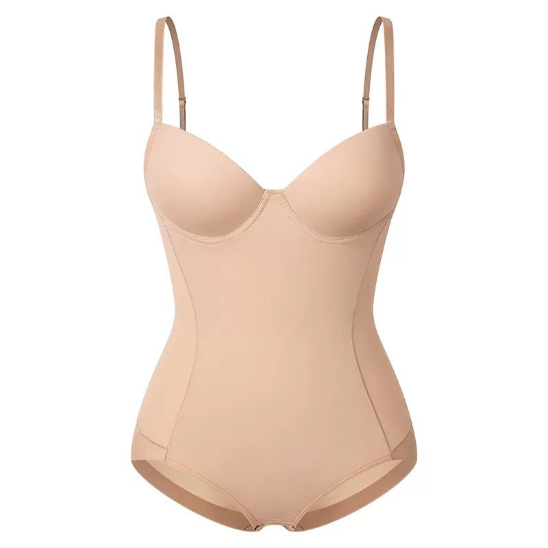 Nude bodysuit front product view