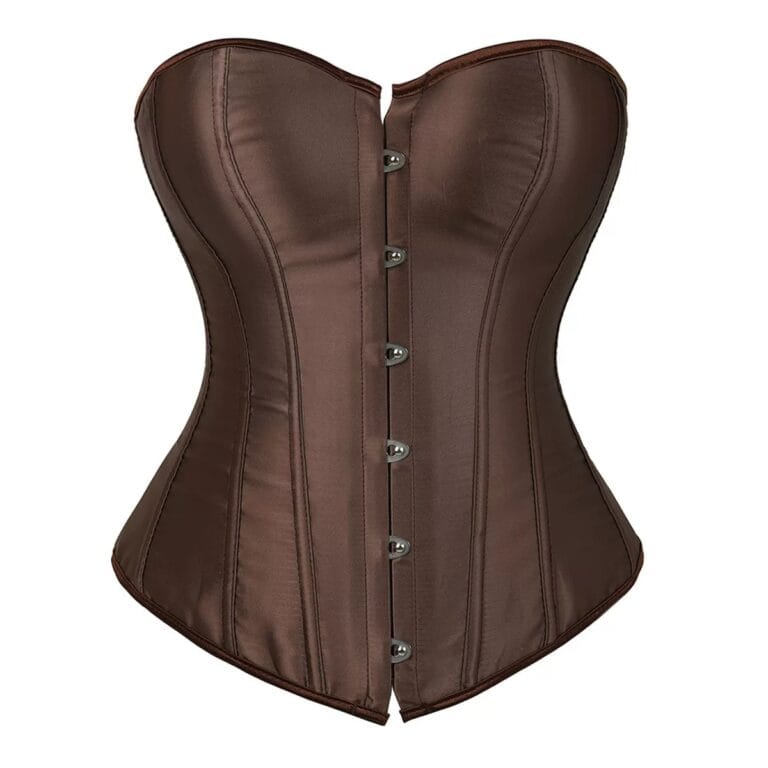 Qinelle 30897 Brown front view with structured panels and hook closure