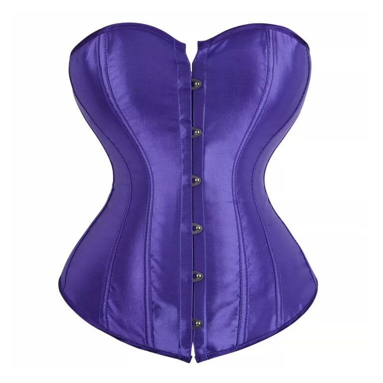 Qinelle 30897 Purple front view with structured strapless corset shape