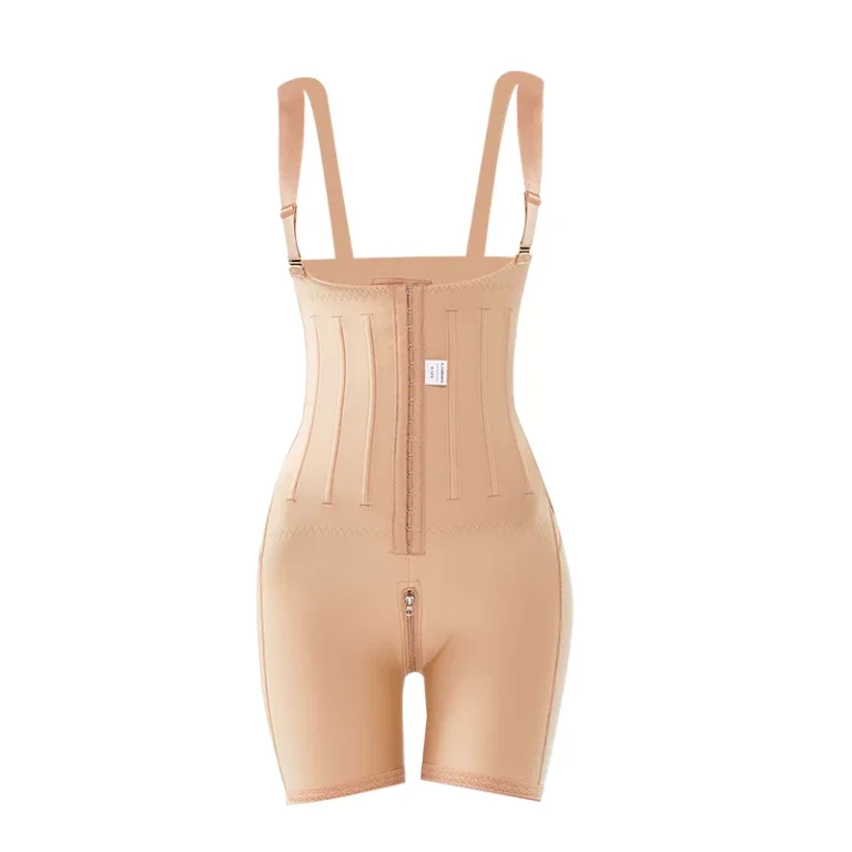 Skin Color open-bust mid-thigh compression bodysuit product view