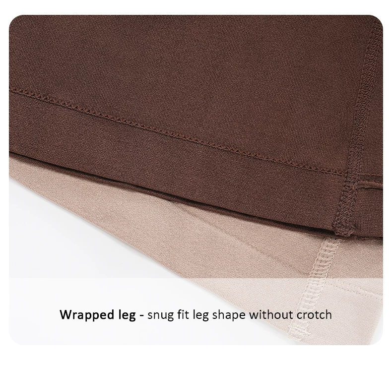 Smooth finished leg opening on seamless mid-thigh bodysuit