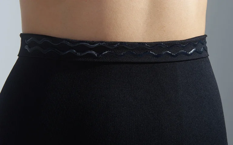Qinelle black high-waist shaping brief waistband detail