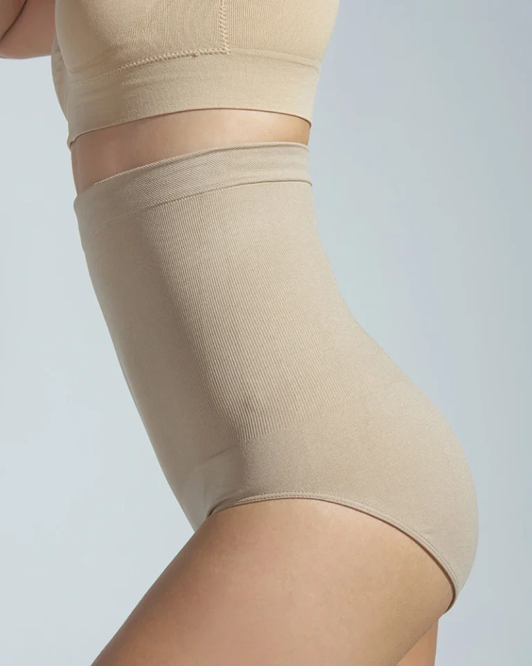 Qinelle nude high-waist seamless shaping brief side view