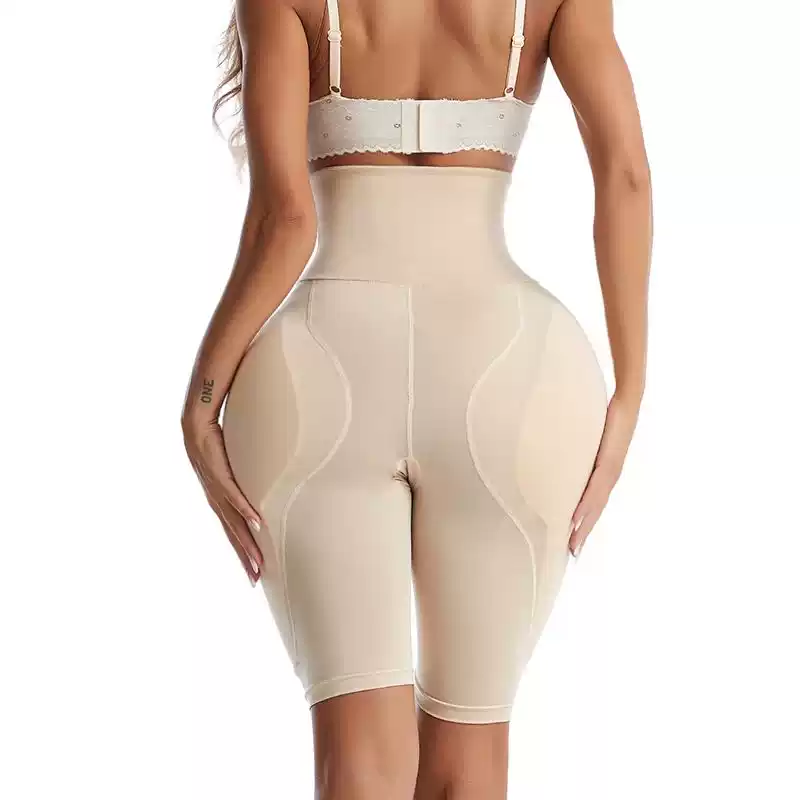 Back view of the Nude high-waist shaper shorts