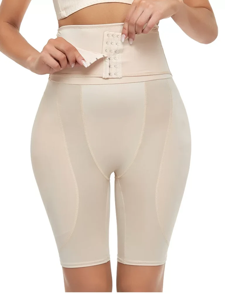 Nude front product view with hook closure open