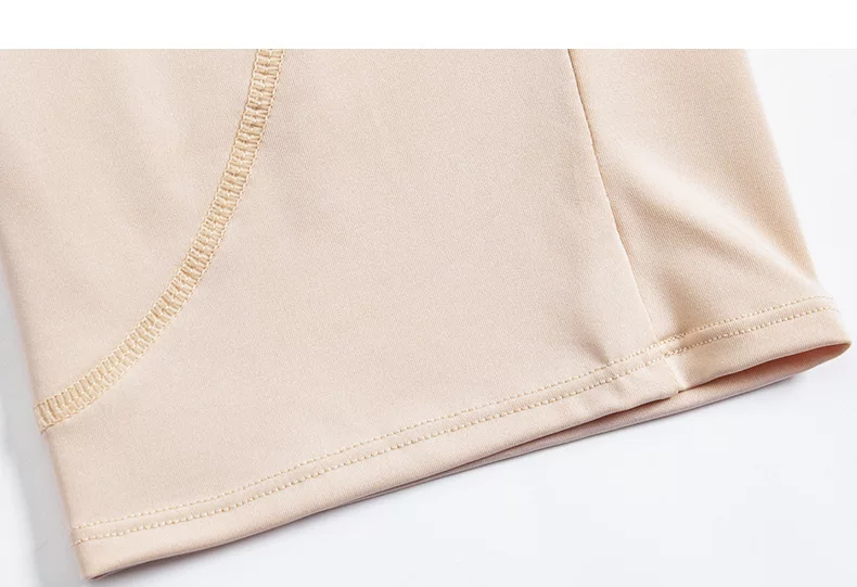 Close-up of the Nude shaper shorts leg opening and seam finish