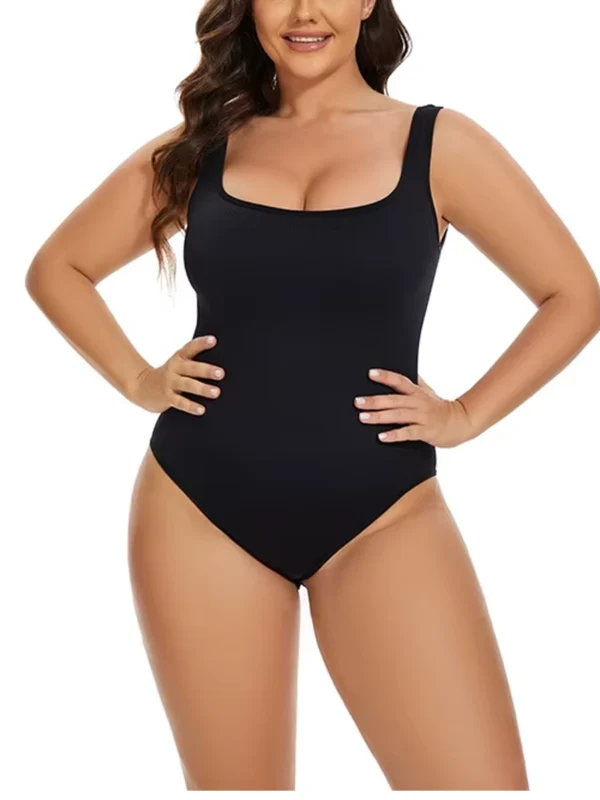 Seamless Square-Neck Bodysuit for Layering, front product view
