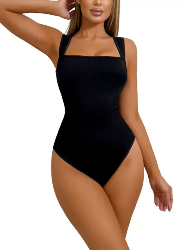 Seamless Square-Neck Shaping Bodysuit, front product view