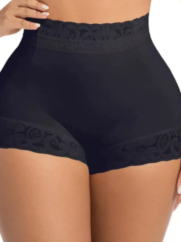 High-Waist Lace-Trim Shaping Shorts – Short & Long, front product view