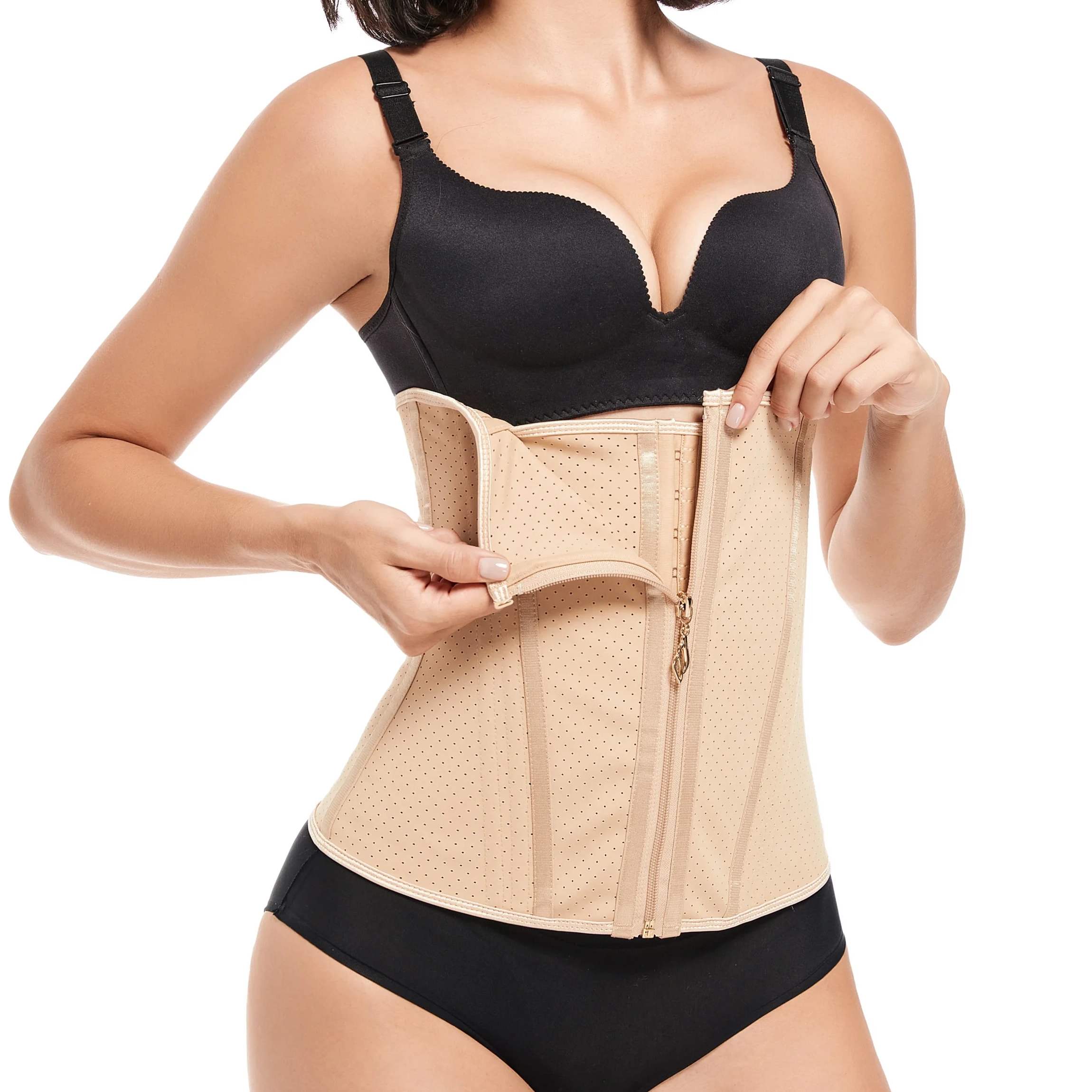 Hook-and-Eye Underbust Waist Trainer Corset, front product view