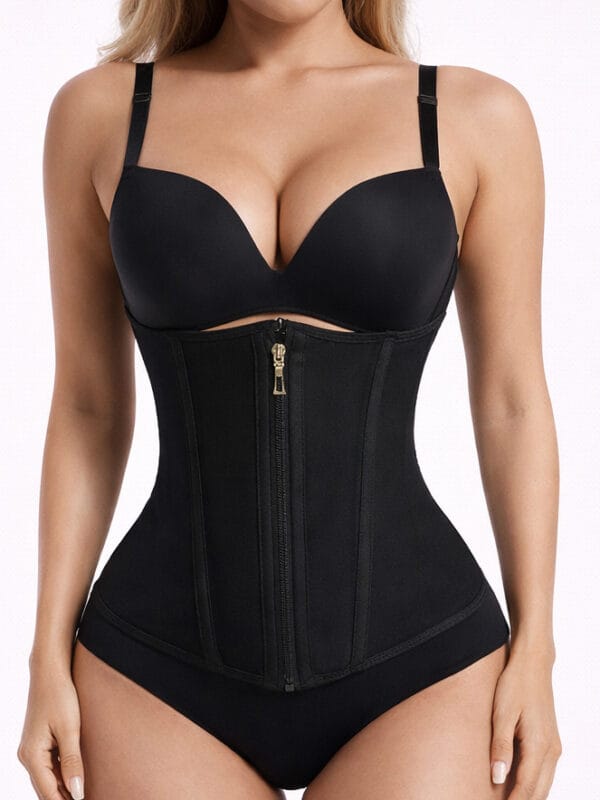 Underbust Zip-Front Waist Trainer Corset, front product view