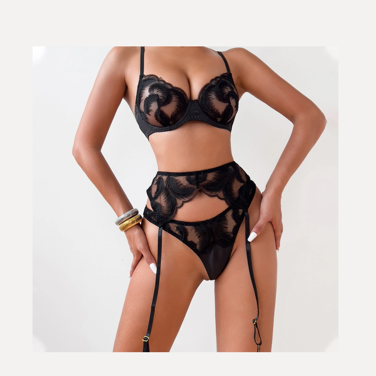 Strappy & Cutout Sets lingerie set example at Qinelle