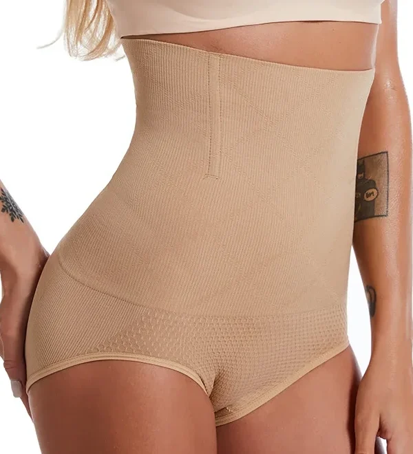 High-Waist Tummy Control Shaper Brief for Everyday Smoothing, front product view