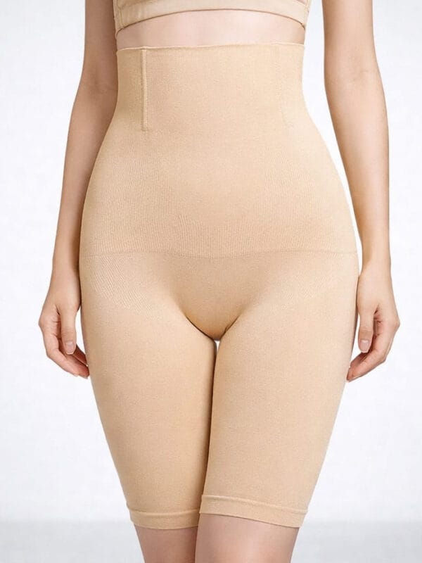 High-Waist Tummy Control Shaper Shorts with Thigh Coverage, front product view