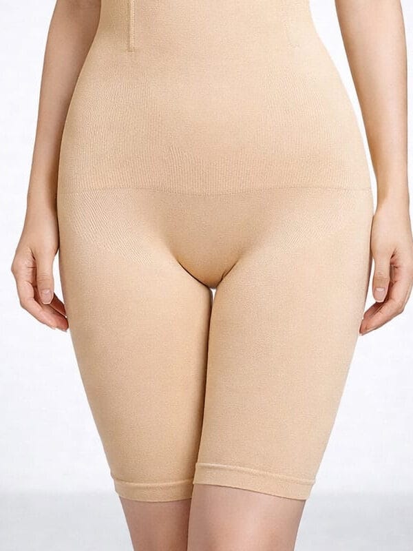 High-Waist Tummy Control Shaper Shorts That Stay in Place, front product view