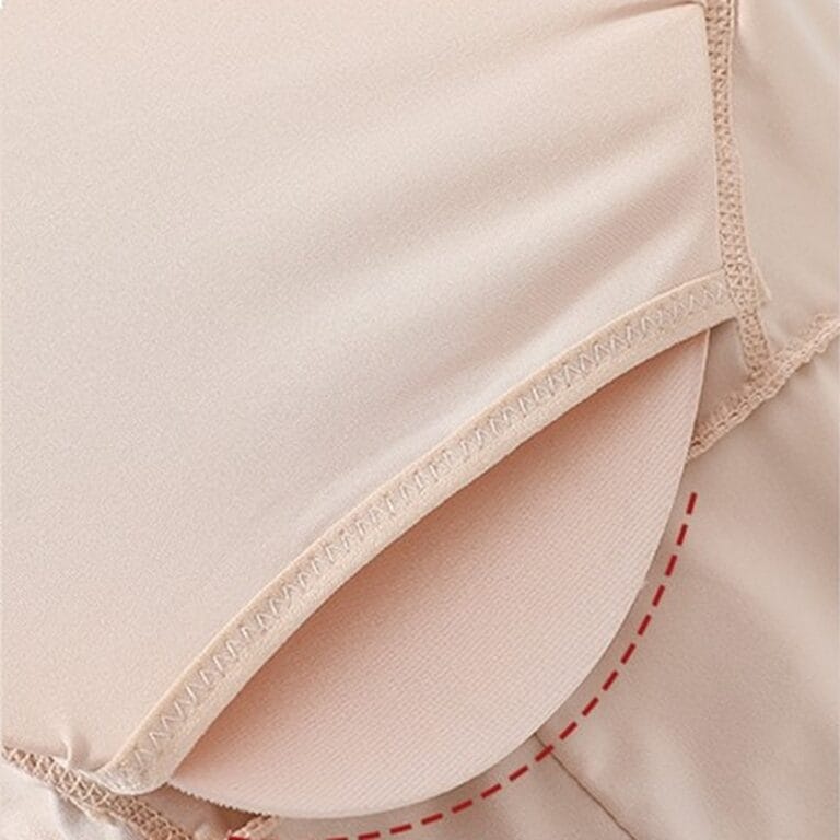 Nude padded hip shapewear shorts removable hip pad pocket detail